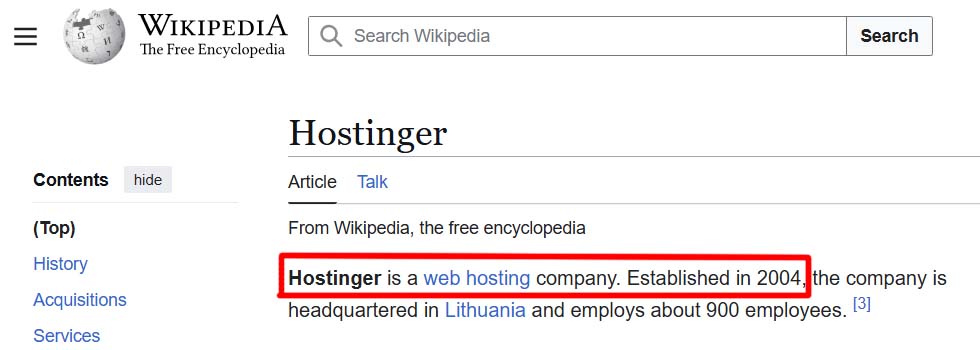 Hostinger established in 2004