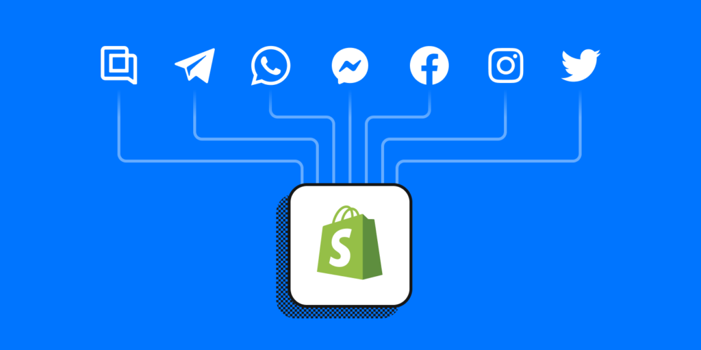 Various social media account can be linked up with your Shopify account.