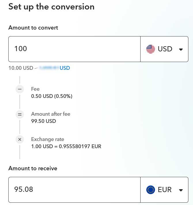 Currency conversion with Payoneer